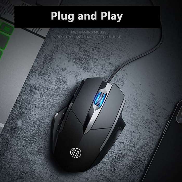 Censprin USB Computer Mouse Wired, Silent Click Corded Mouse 3-Button Wired Optical Mouse, Office and Home Mice, Ergonomic Shape for Windows Computers, Macs, iPad, PC and Laptops - Image 4