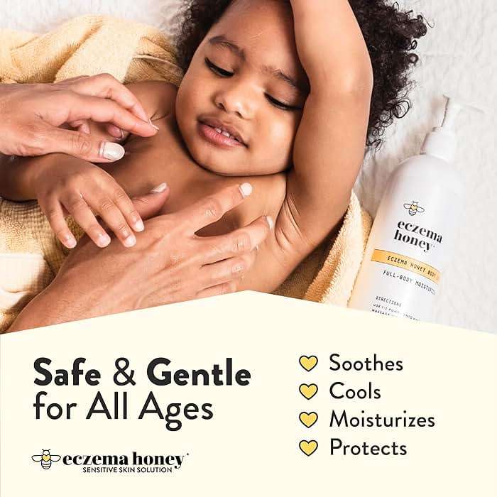 ECZEMA HONEY Oatmeal Body Lotion - Hand & Body Cream for Eczema Relief - Natural Dry Skin Repair (16 Oz) - Image 5