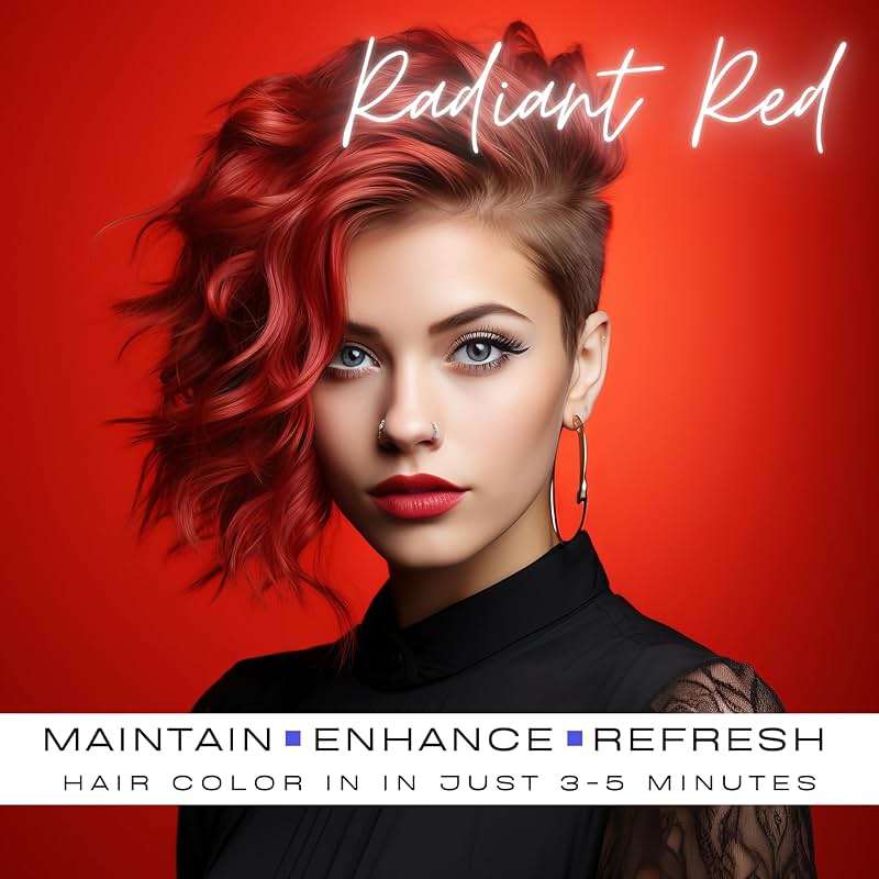 Watercolors by Tressa INTENSE 3-in-1 Color Depositing Shampoo, Semi Permanent Hair Color, Hair Dye Shampoo for Curly, Dry, and Normal Hair, 8 fl oz - RED - Image 2