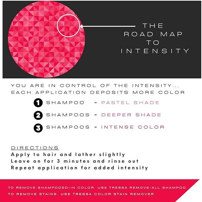 Watercolors by Tressa INTENSE 3-in-1 Color Depositing Shampoo, Semi Permanent Hair Color, Hair Dye Shampoo for Curly, Dry, and Normal Hair, 8 fl oz - RED - Image 5