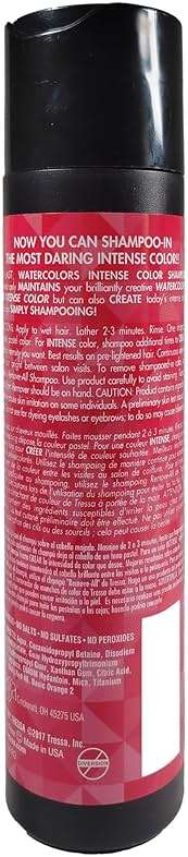 Watercolors by Tressa INTENSE 3-in-1 Color Depositing Shampoo, Semi Permanent Hair Color, Hair Dye Shampoo for Curly, Dry, and Normal Hair, 8 fl oz - RED - Image 8