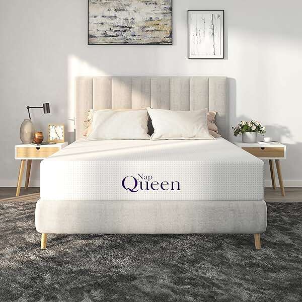 NapQueen 8 Inch Full Size Mattress, Bamboo Charcoal Memory Foam Mattress, Bed in a Box - Image 1