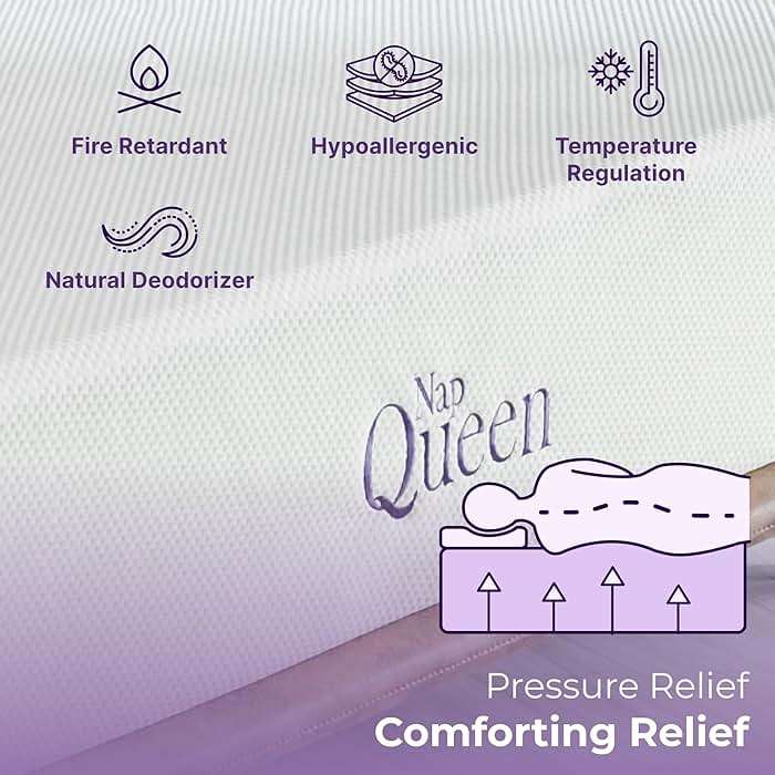 NapQueen 8 Inch Full Size Mattress, Bamboo Charcoal Memory Foam Mattress, Bed in a Box - Image 9
