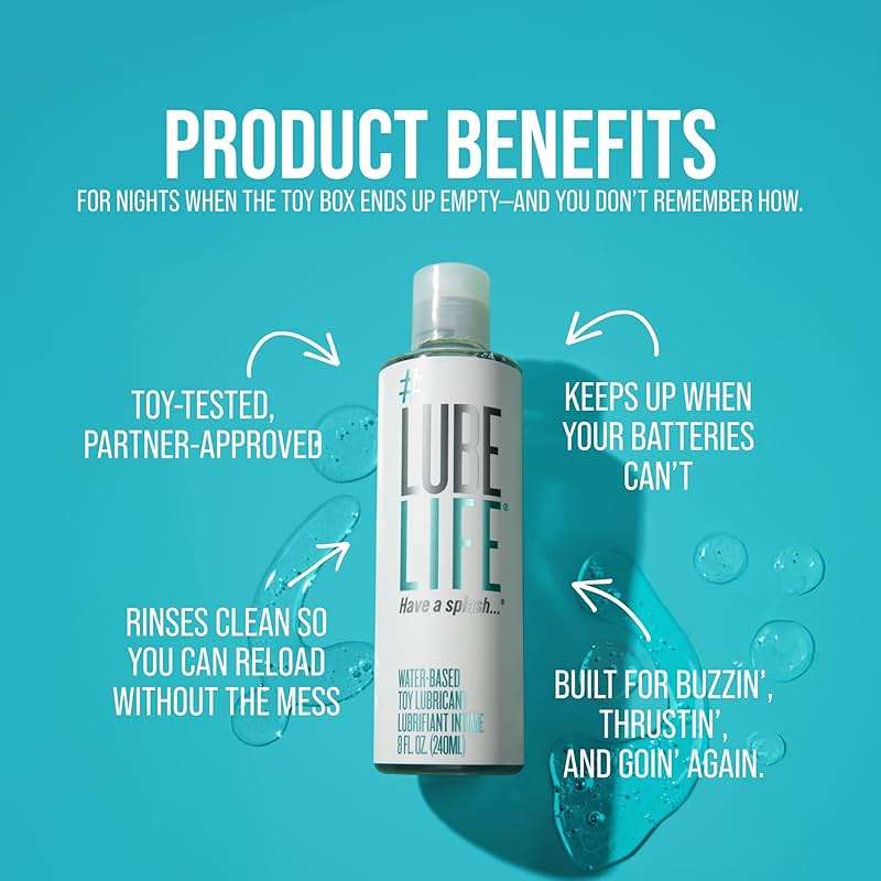 LUBELIFE Water Based Lube – Toy-Safe Personal Lubricant for Men, Women & Couples, Travel Size, Non-Staining, Easy Clean-Up, 8 Fl Oz - Image 5