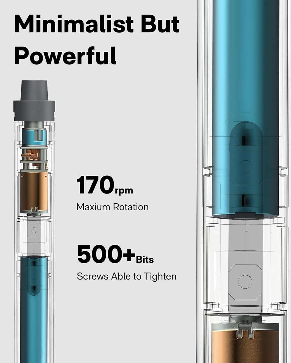 HOTO 25-in-1 Mini Electric Screwdriver, 3.7V Precision Screwdriver Set, USB-C Rechargeable, Compact Magnetic Tool for Phone, Laptop, Camera, DIY Projects, Electronics Repair - Image 8