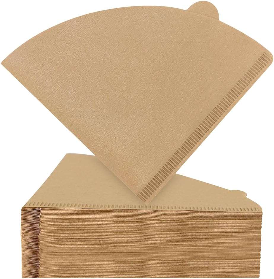 Clinuse Cone Coffee Filters #2, 200 Count Unbleached Size 02 Coffee Filter, Disposable Natural Paper Filters 2-4 Cup, 02 Cone Filters for Pour Over and Drip Coffee Maker - Image 1