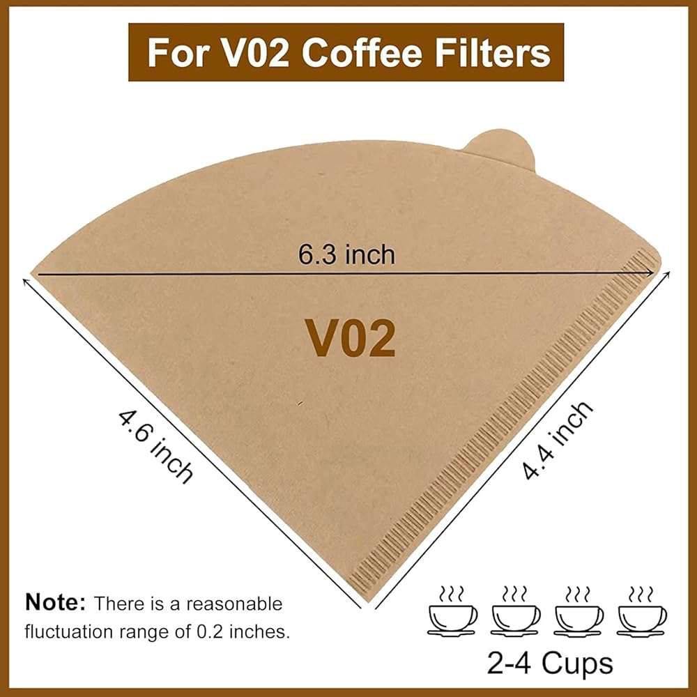 Clinuse Cone Coffee Filters #2, 200 Count Unbleached Size 02 Coffee Filter, Disposable Natural Paper Filters 2-4 Cup, 02 Cone Filters for Pour Over and Drip Coffee Maker - Image 2