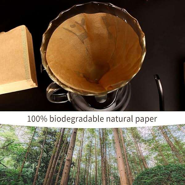 Clinuse Cone Coffee Filters #2, 200 Count Unbleached Size 02 Coffee Filter, Disposable Natural Paper Filters 2-4 Cup, 02 Cone Filters for Pour Over and Drip Coffee Maker - Image 6