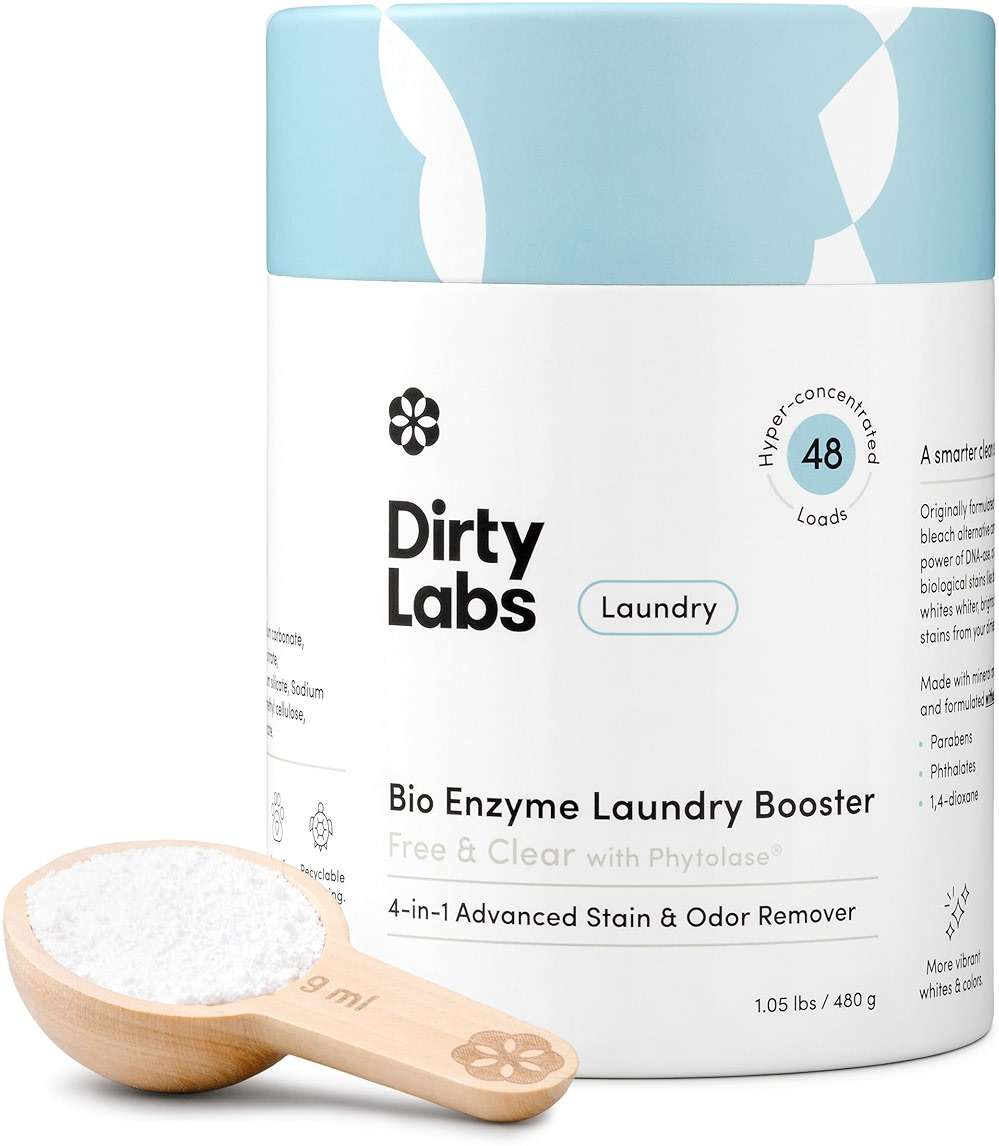 Dirty Labs | Scent Free | Bio Enzyme Laundry Booster | 48 Loads (1 lb) | Hyper Concentrated | High Efficiency & Standard Machine Washer | Nontoxic, Biodegradable | Stain & Odor Removal Enzyme Booster - Image 1