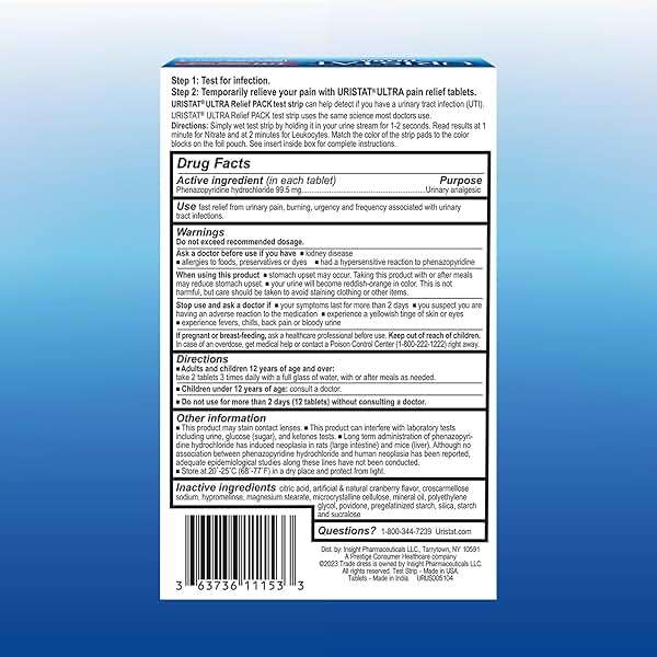 Monistat 1-Day Yeast Infection Treatment, Prefilled with Uristat Ultra UTI Relief Pak, Test for Urinary Tract Infection, Experience Urinary Pain Relief, 1 UTI Test Strip & 12 Pain Relief Tablets - Image 8