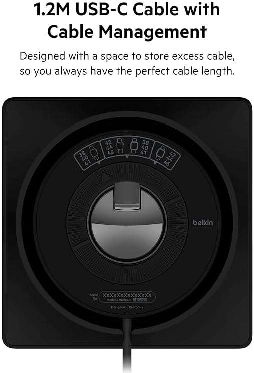 Belkin Apple Watch Charger - Fast Wireless Charging Pad - Travel Charger with Nightstand Mode W/USB-C Cable Included for Apple Watch (Compatible with All Models) - Black - Image 7