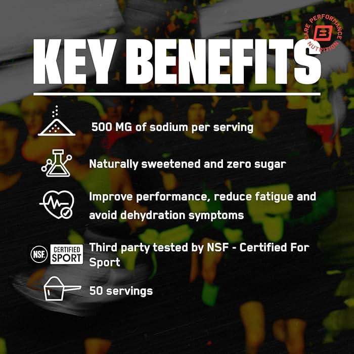 BARE PERFORMANCE NUTRITION BPN Electrolytes Hydration Drink Mix | Sugar Free Electrolyte Powder | 500mg Sodium per Serving | Naturally Sweetened | Salted Watermelon, 50 Servings - Image 3