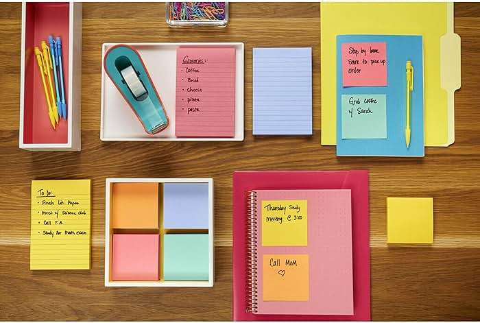 Post-it Super Sticky Notes, 24 Sticky Notes Pads, 3 x 3 in., School Supplies and Oﬃce Supplies, 2X the Sticking Power, Assorted Brights - Image 13