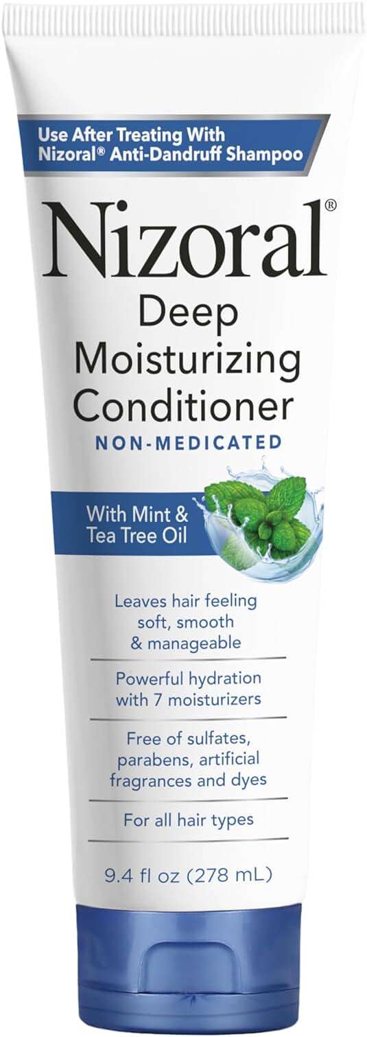 Nizoral Deep Moisturizing Conditioner, 9.4 oz, Anti-Dandruff Conditioner with Mint & Tea Tree Oil, Sulfate and Paraben Free, No Artificial Fragrance, For All Hair Types - Image 1