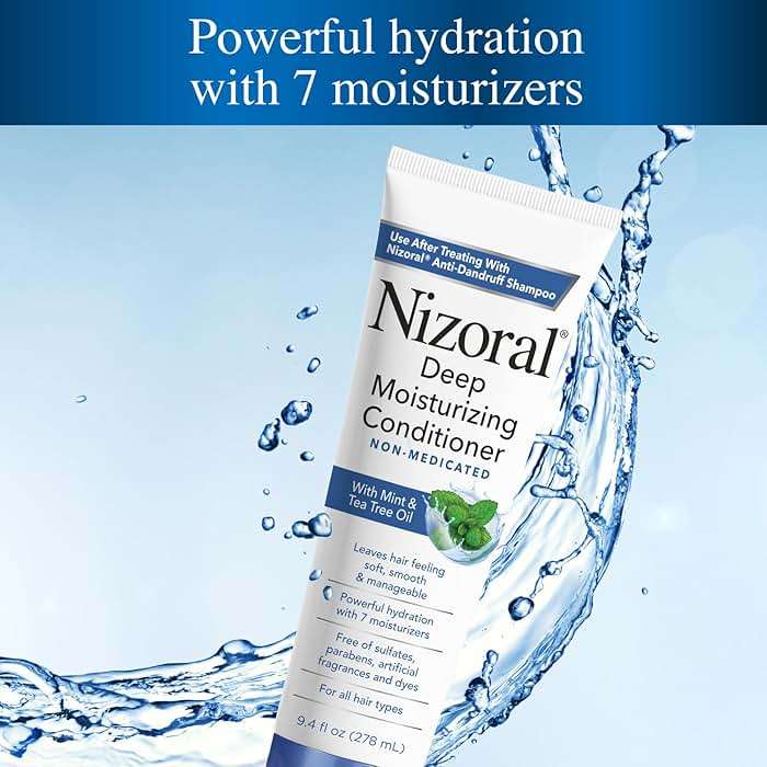 Nizoral Deep Moisturizing Conditioner, 9.4 oz, Anti-Dandruff Conditioner with Mint & Tea Tree Oil, Sulfate and Paraben Free, No Artificial Fragrance, For All Hair Types - Image 5