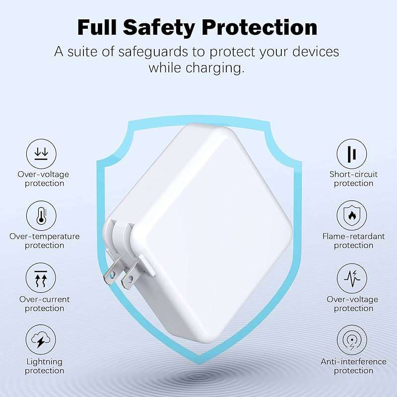 Mac Book Pro Charger - 120W USB C Fast Charger Adapter Compatible with MacBook Pro & MacBook Air 13, 14, 15, 16 inch, iPad Pro, Samsung Galaxy and All USB C Device - Image 3