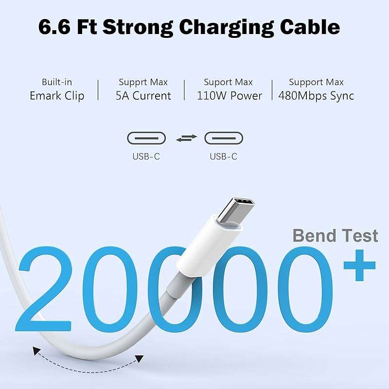 Mac Book Pro Charger - 120W USB C Fast Charger Adapter Compatible with MacBook Pro & MacBook Air 13, 14, 15, 16 inch, iPad Pro, Samsung Galaxy and All USB C Device - Image 4