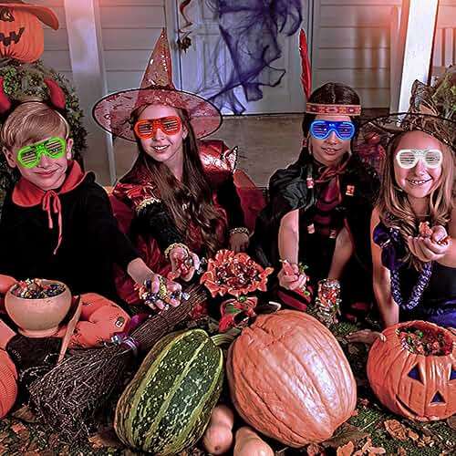 25 Packs LED Glasses 5 Neon Colors glow in the dark party supplies Favor for Kids Adult Glow sticks Light Up Glasses fit Holiday Birthday Valentine's Day and Halloween Party Supplies Cosplay Christmas - Image 7