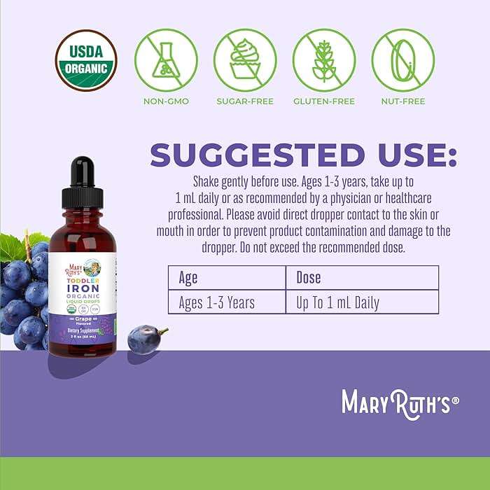 MaryRuth's Iron Supplement for Toddlers | Liquid Iron Supplement for Children Ages 1-3 | Iron Supplement for Iron Deficiency | Ferrochel | Sugar Free | Vegan | Non-GMO | Gluten Free | 2 Fl Oz - Image 3