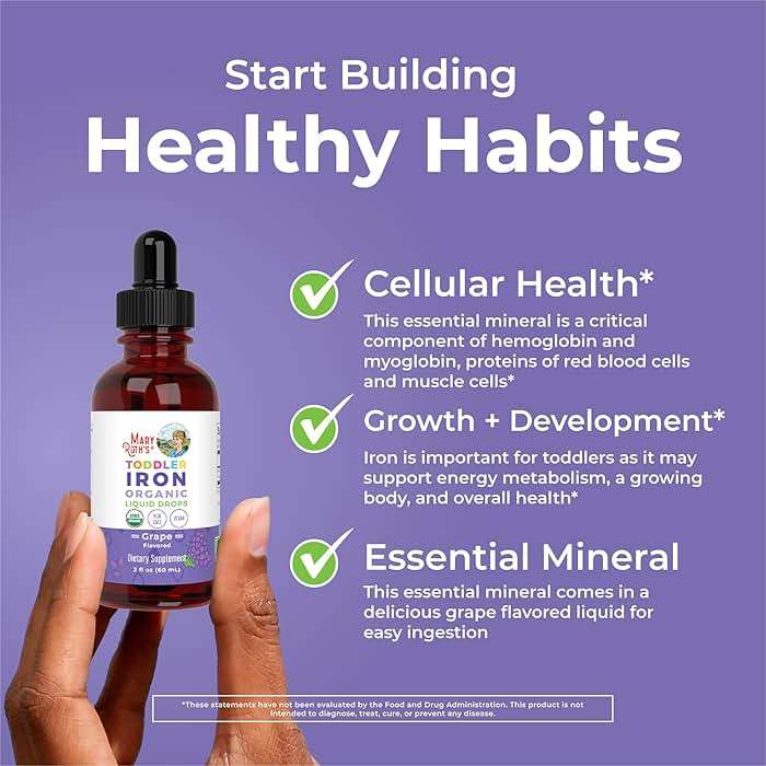 MaryRuth's Iron Supplement for Toddlers | Liquid Iron Supplement for Children Ages 1-3 | Iron Supplement for Iron Deficiency | Ferrochel | Sugar Free | Vegan | Non-GMO | Gluten Free | 2 Fl Oz - Image 5