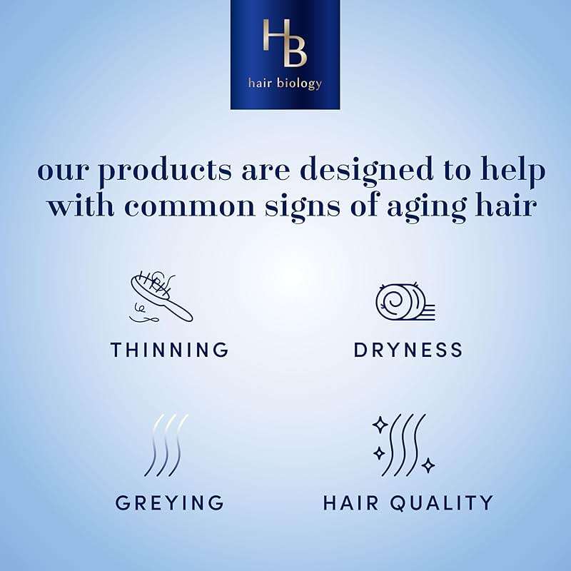 Hair Biology Biotin-Infused Purple Shampoo and Conditioner Set for Grey Hair, Anti-Brassiness, Moisturizing, Color-Safe, Silver & Glowing, Corrects Yellow Tones, 12.8 Fl Oz Each, 2 Pack - Image 7