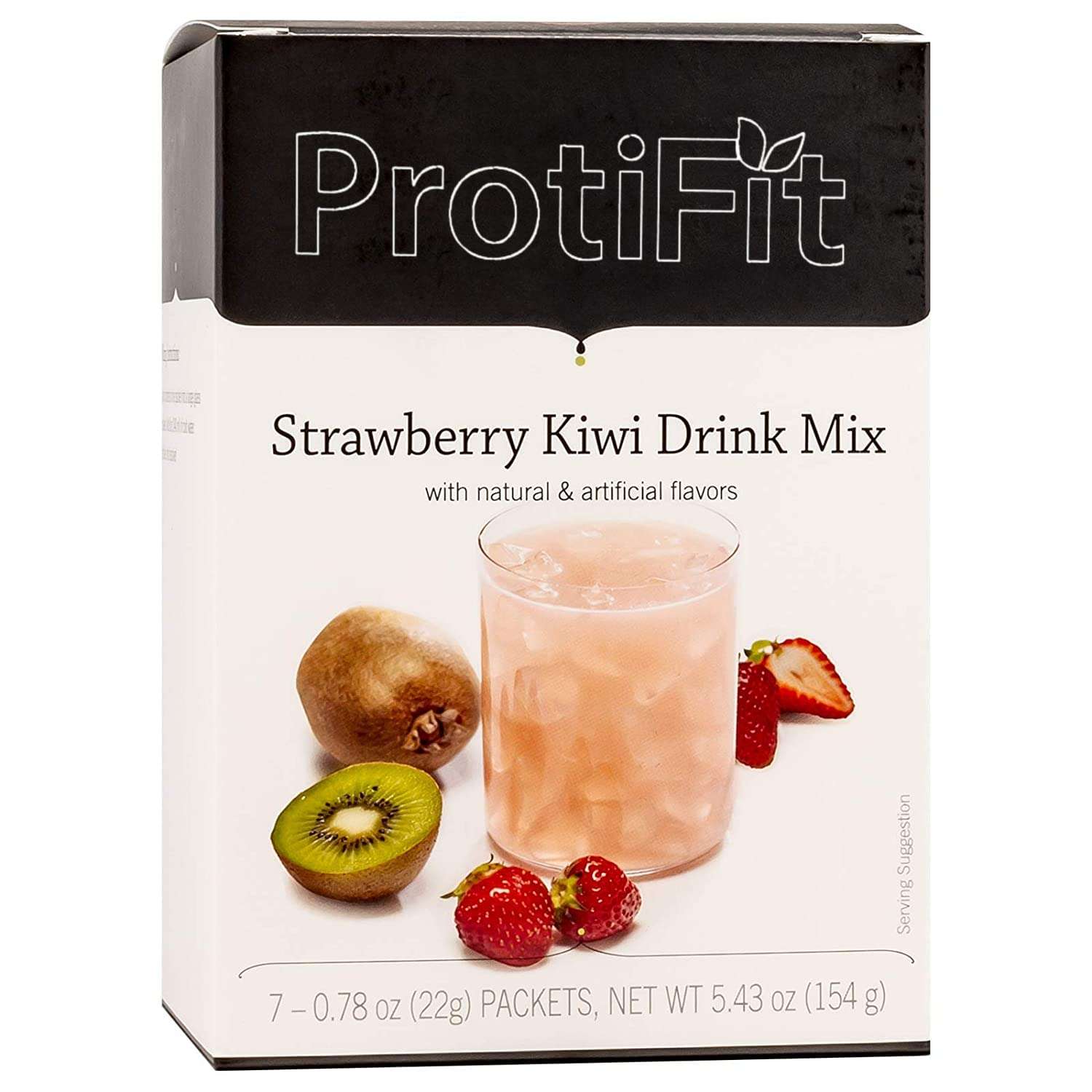 PROTIFIT - High Protein Fruit Flavored Powder Drink Mix, 15g Protein, Low Calorie, Sugar Free, Ideal Protein Compatible, 7 Servings Per Box (Strawberry Kiwi) - Image 1