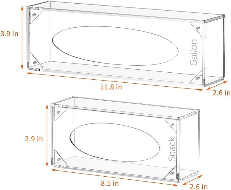 FEMELI Food Bag Storage Organizer, Acrylic Kitchen Drawer Baggie Box, Compatible with Gallon, Slider Quart, Freezer, Sandwich, Snack, Variety Size Bags, 4 separate Pack(Clear) - Image 3