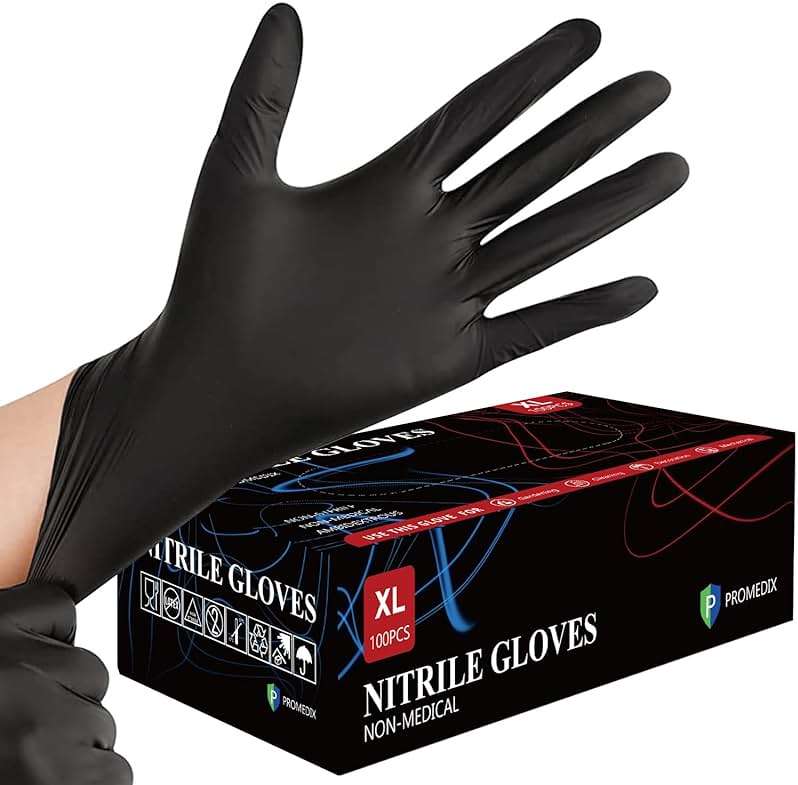 PROMEDIX P Nitrile Disposable Gloves,4mil-100 Count,Gloves Disposable Latex Free,Powder Free for Cooking,Household,Food safe - Image 1