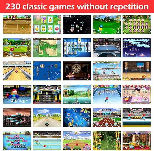 TaddToy 16 Bit Handheld Game for Kids Adults, 3.0'' Large Screen Preloaded 230 HD Classic Retro Video Games with USB Rechargeable Battery & 3 Game Cartridges for Birthday Gift for Kids 4-12 (Red) - Image 4