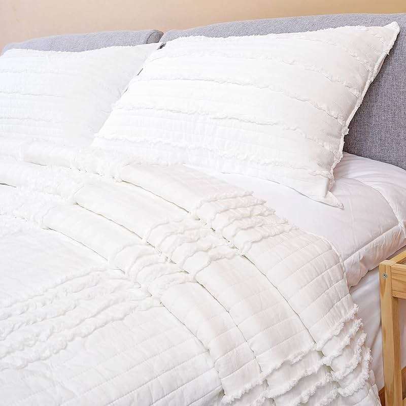 BOSOWOS Standard Size Pillow Shams Set of 2, Ultra Soft Breathable 20 x 26 Inches Pillow Case Envelope Closure, Microfiber Farmhouse Bed Pillowcases for Easy Care, White - Image 6