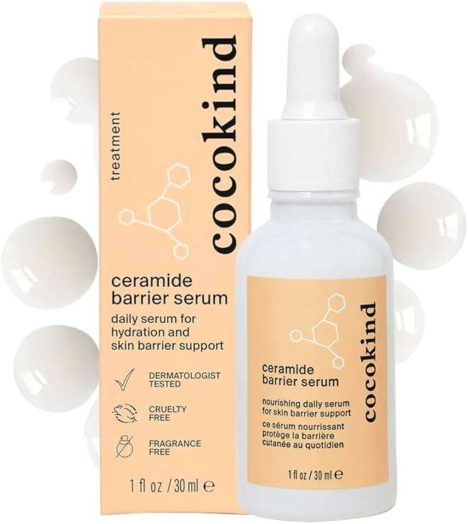 Cocokind Ceramide Barrier Serum, Hydrating Serum to Reduce Dryness, All Skin Types including Sensitive Skin, Fragrance Free, Cruelty Free, 1 fl oz - Image 1