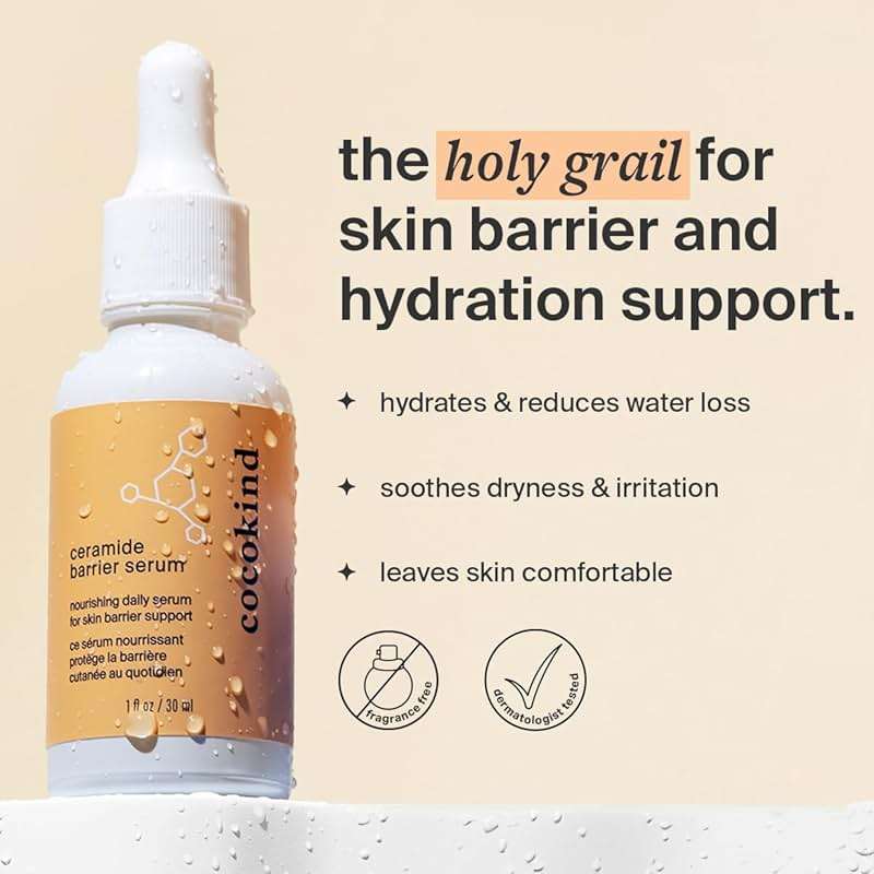 Cocokind Ceramide Barrier Serum, Hydrating Serum to Reduce Dryness, All Skin Types including Sensitive Skin, Fragrance Free, Cruelty Free, 1 fl oz - Image 2