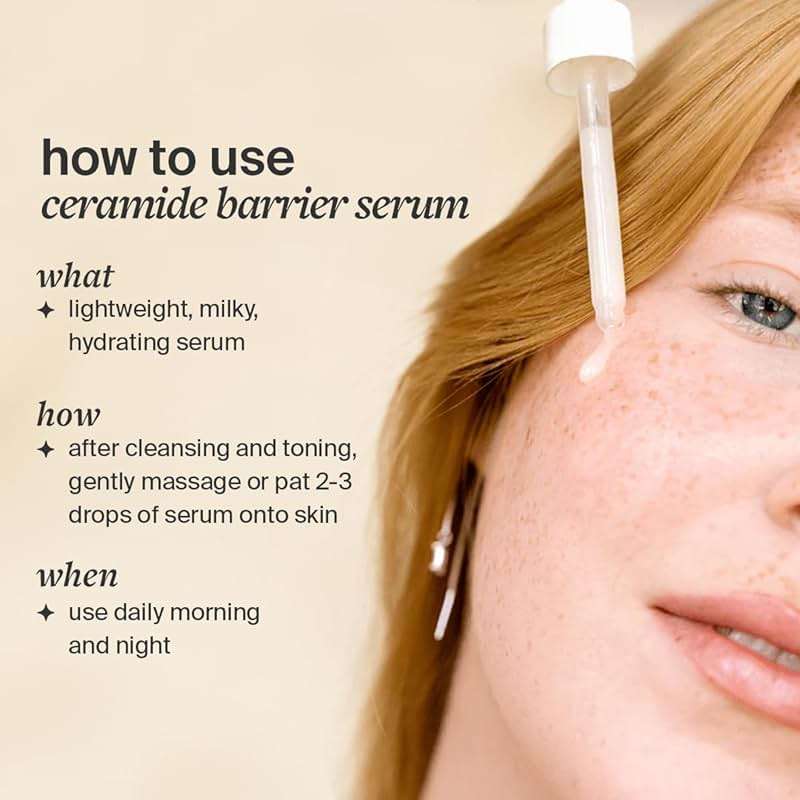 Cocokind Ceramide Barrier Serum, Hydrating Serum to Reduce Dryness, All Skin Types including Sensitive Skin, Fragrance Free, Cruelty Free, 1 fl oz - Image 3