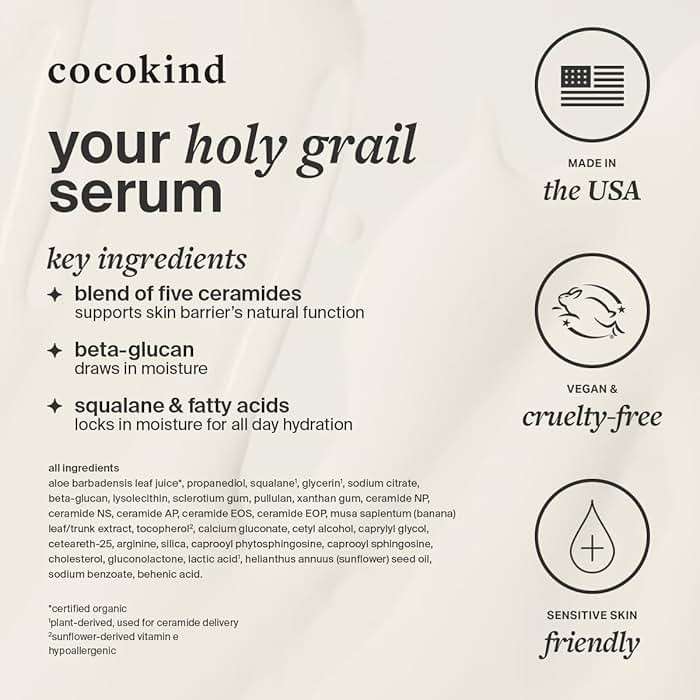 Cocokind Ceramide Barrier Serum, Hydrating Serum to Reduce Dryness, All Skin Types including Sensitive Skin, Fragrance Free, Cruelty Free, 1 fl oz - Image 7