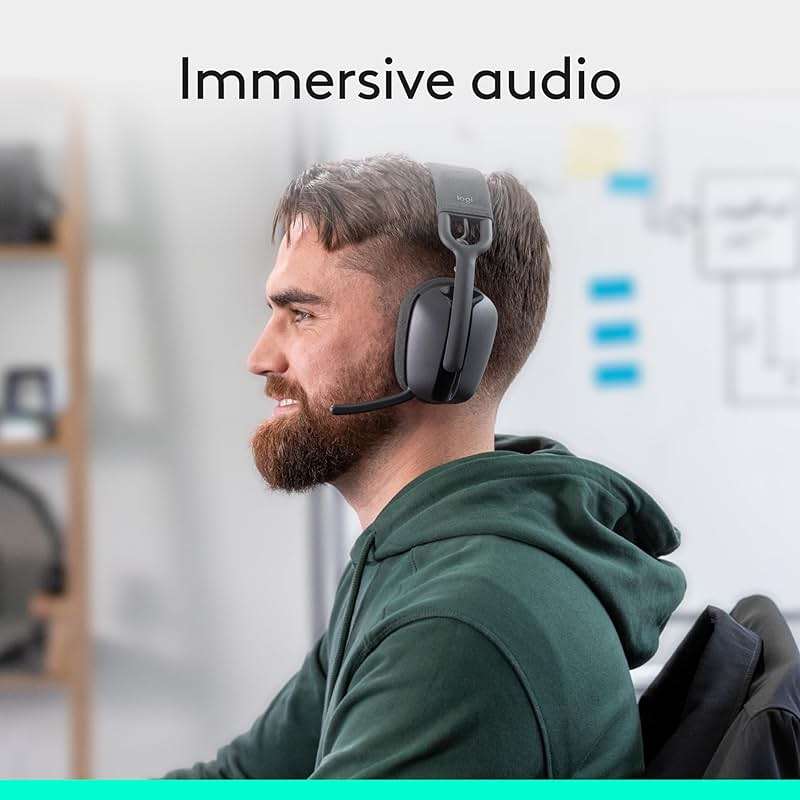 Logitech Zone Vibe 100 Lightweight Wireless Over Ear Headphones with Noise Canceling Microphone, Advanced Multipoint Bluetooth Headset, Works with Teams, Google Meet, Zoom, Mac/PC - Graphite - Image 6
