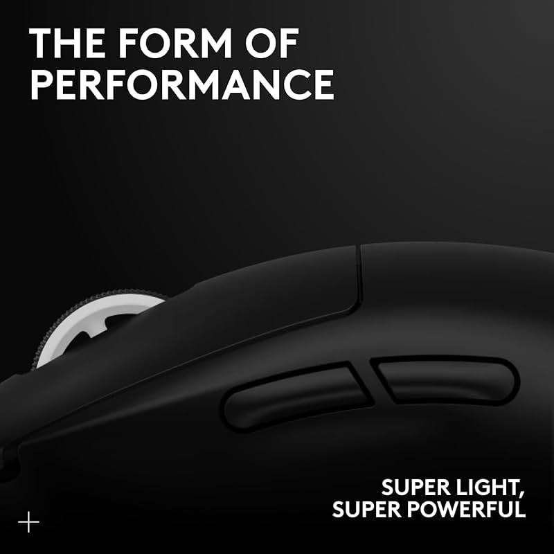 Logitech G PRO X Superlight 2 Wireless Gaming Mouse, 60g Pro-Grade with 5 Programmable Buttons, 44k DPI Sensor, 8kHz Report Rate, USB-C Charging for PC/Mac - Black - Image 2