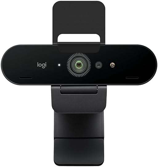 Logitech Brio 4K Webcam, Video Calling, Noise-Cancelling mic, HD Auto Light Correction, Wide Field of View, Windows Hello Works with Microsoft Teams, Zoom, Google Meet, PC/Mac/Laptop/MacBook/Tablet - Image 1