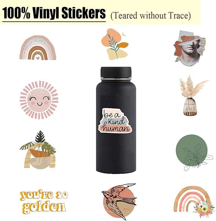 CAKOLINK Vintage Aesthetic Stickers 50 Pcs, Vinyl Waterproof Stickers for Water Bottles Laptop Phone Computer Guitar (1) - Image 4