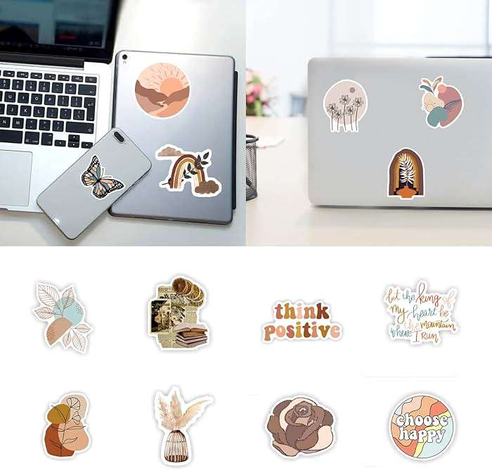 CAKOLINK Vintage Aesthetic Stickers 50 Pcs, Vinyl Waterproof Stickers for Water Bottles Laptop Phone Computer Guitar (1) - Image 5