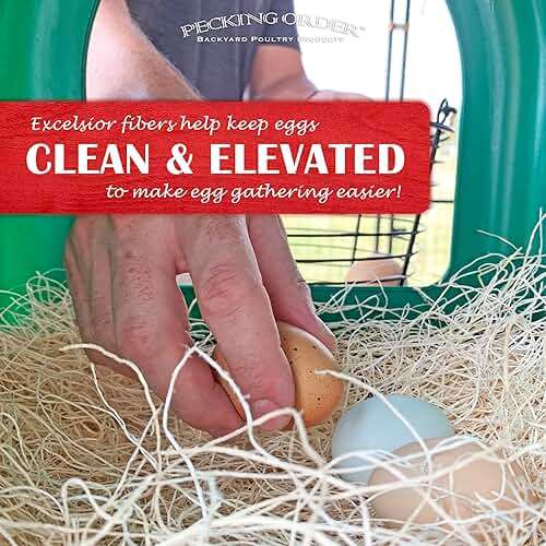 Nest Box Pads for Chicken Nesting Boxes - 13 x 13 Pads Made in USA from Sustainably Sourced Aspen Excelsior (10 Pack) - Image 4