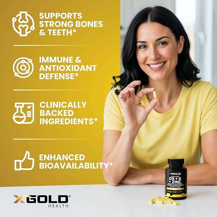 Vitamin D, K2, K1, Zinc, Quercetin, Elderberry, Turmeric, Ginger & Echinacea Whole Food Supplement 8 in 1- D3 5000 IU Plant-Based from Lichen, Vitamin K (K2 MK7, MK4, K1), D3 K2 Vitamins -120 Capsules - Image 4