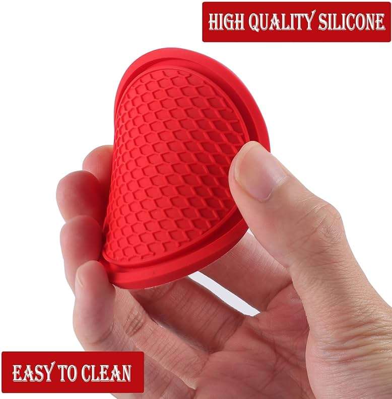 SINGARO Car Cup Coaster, 4PCS Universal Non-Slip Cup Holders Embedded in Ornaments Coaster, Car Interior Accessories, Red - Image 5