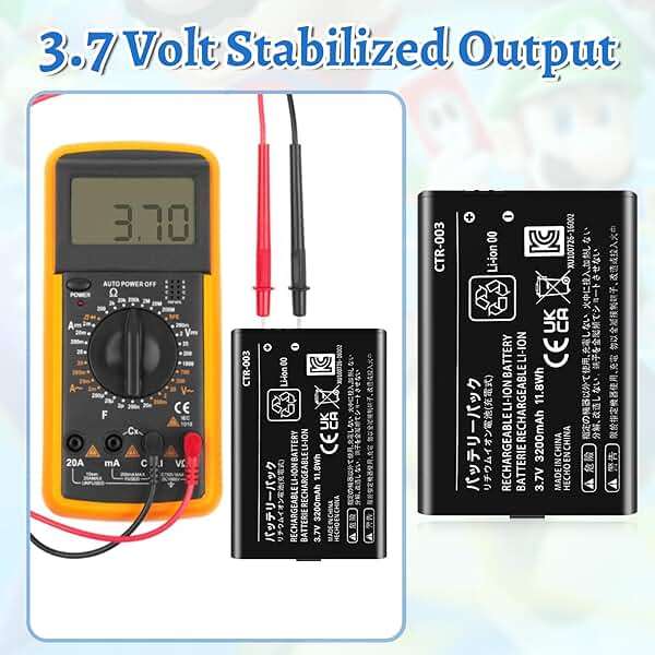 TQTHL 3DS Battery Pack [3200mAh] (2026 New Upgraded),CTR-003 Battery Compatible with Nintendo 3DS N3DS,2DS, 2DS XL CTR-001 MIN-CTR-001 Gaming Console with Tool Kit (Not for New 3DS, 3DS XL) - Image 4