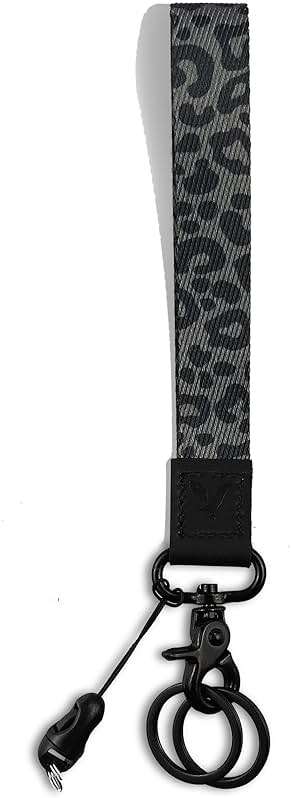 Yiflin Cute Wrist Lanyard for Keys, Keychain, Wallet, Id Holder, Cell Phone, Wristlet Lanyard Key Chain Holder（Black Leopard） - Image 1