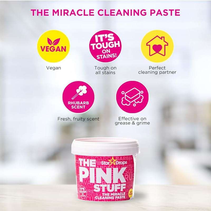 Stardrops The Pink Stuff Miracle Cleaning Bundle – Multi-Purpose Paste, Spray, Bathroom Foam Cleaner, Window & Glass Cleaner, and Cream Cleaner – Complete All-Purpose Home Cleaning Kit - Image 2