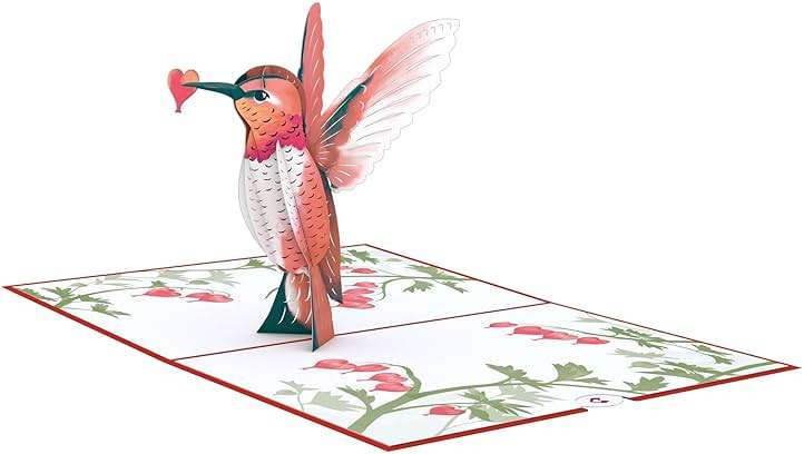Lovepop Valentines Day Card for Her, Him - 3D Romantic Greeting Pop-Up Cards - Hearted Hummingbird - 5" x 7" - Blank Notecard & Envelope Included - Image 5