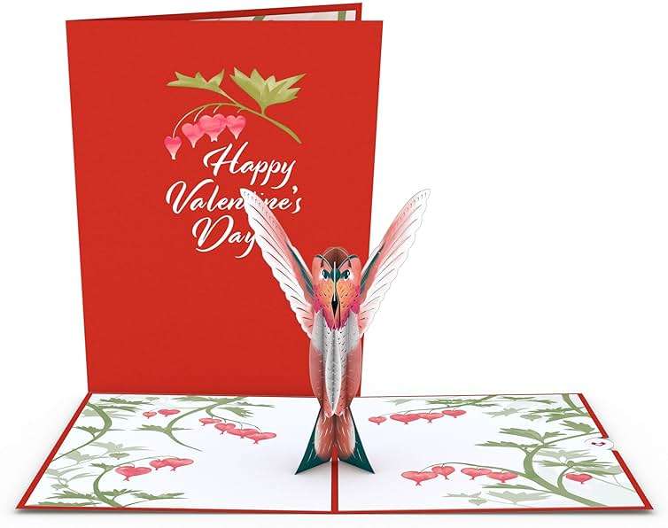 Lovepop Valentines Day Card for Her, Him - 3D Romantic Greeting Pop-Up Cards - Hearted Hummingbird - 5" x 7" - Blank Notecard & Envelope Included - Image 7