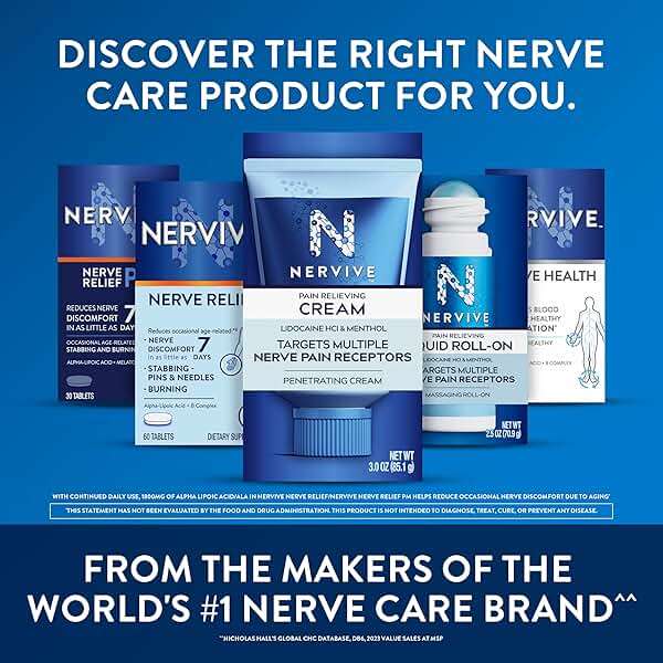 Nervive Pain Relieving Cream, Nervive Pain Relief, Max Strength Formula, Lidocaine Cream, Lidocaine Topical, Foot Pain, Leg Pain, Hand Pain Non-Greasy, 3.0z - Image 6