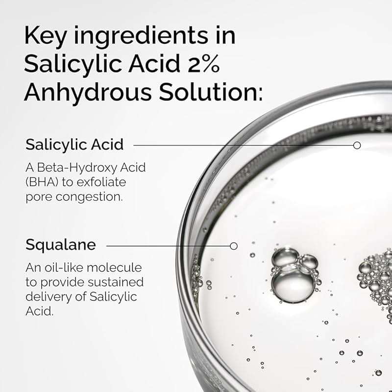 The Ordinary Salicylic Acid 2% Anhydrous Solution, Gentle Exfoliating Serum for Blemish-Prone Skin and Uneven Texture - Image 2