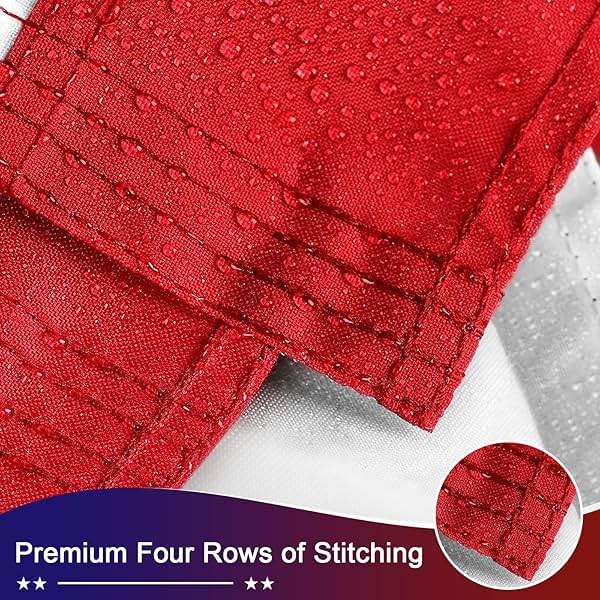 American Flag 4x6 FT Outdoor Heavy Duty – USA Polyester Flag with Embroidered Stars, Sewn Stripes, Brass Grommets, UV Fade Resistant for Outside Yard Garden Pole - Image 4